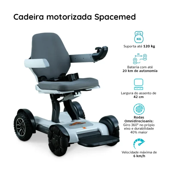 Cadeira de rodas motorizada Spacemed Dellamed - Imagem 2